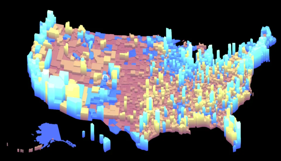 Election Map - 3D Visualization with Three.js and GLSL project preview