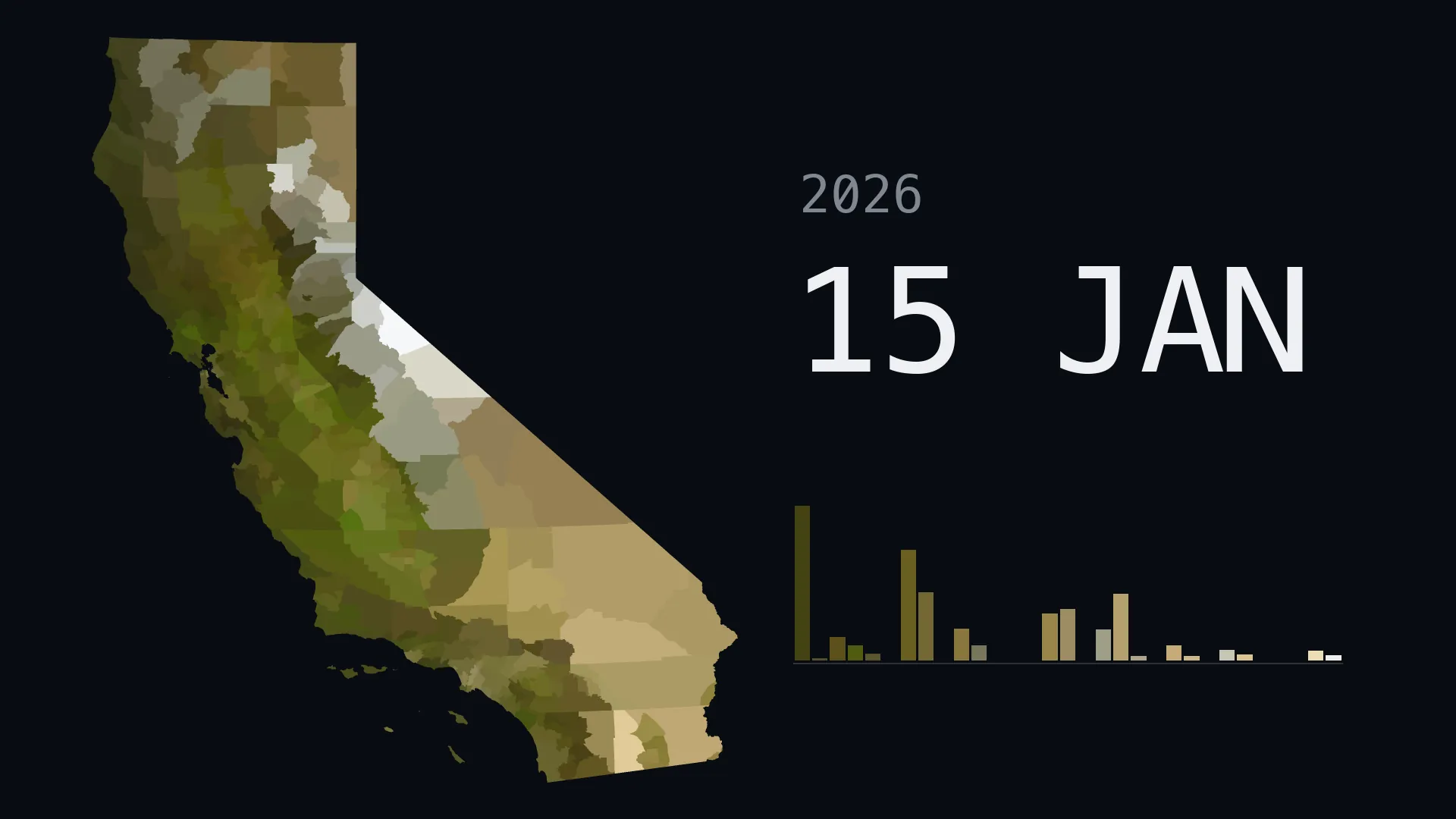Average Color of California, interactive maps by Gordon Tu