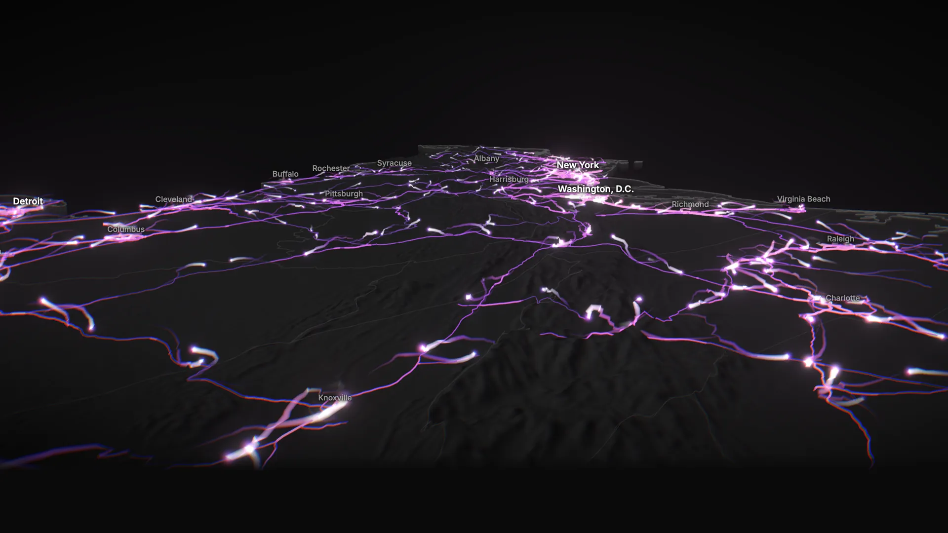 Interstate Traffic, interactive maps by Gordon Tu